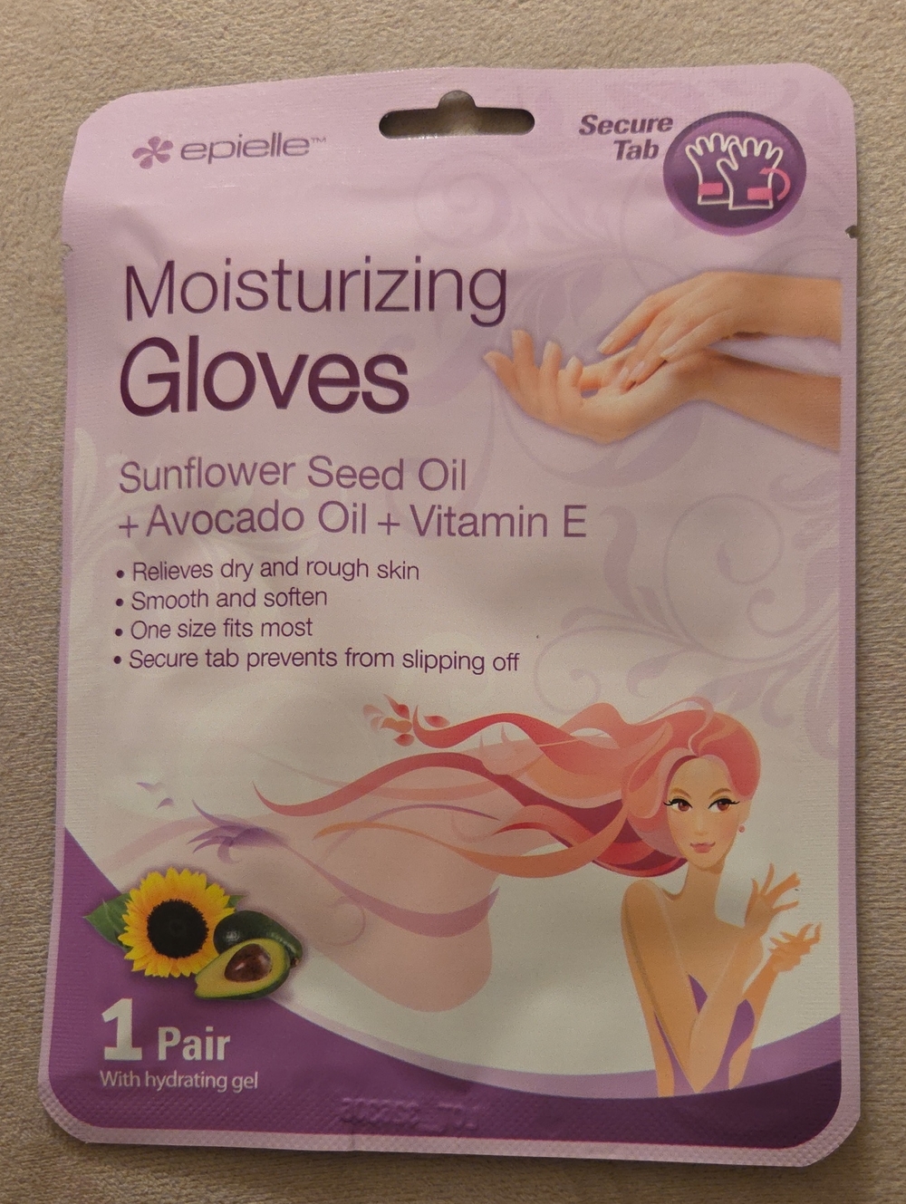 Epielle Moisturizing Gloves - Pink (1 Pair)
